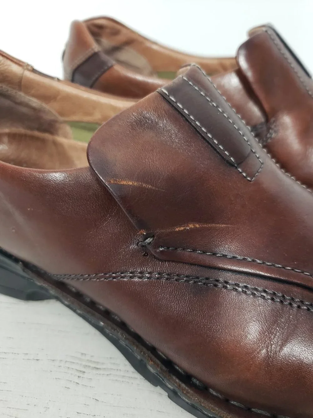 Clarks Escalade  Brown Leather Slip On Shoes  Loafers  Men's Size 11